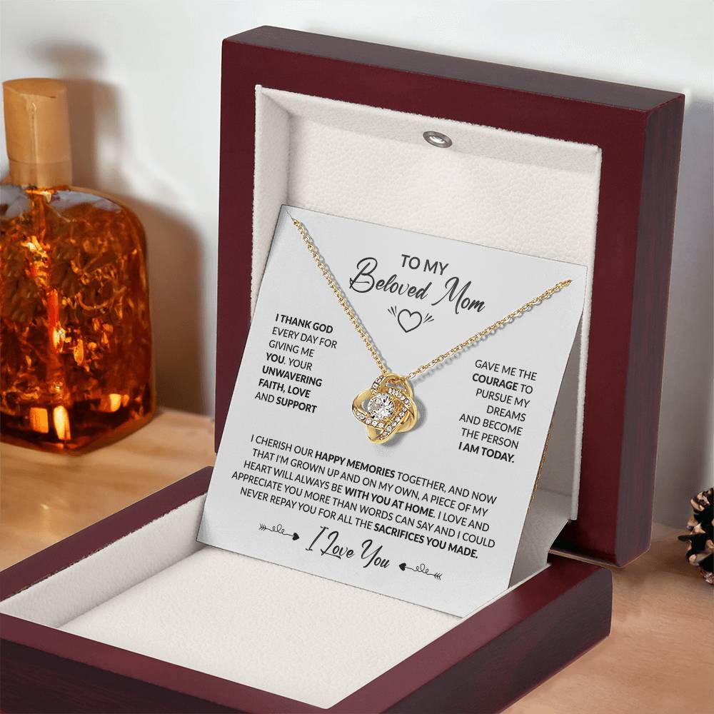 TO MY BELOVED MOM - Knot Necklace