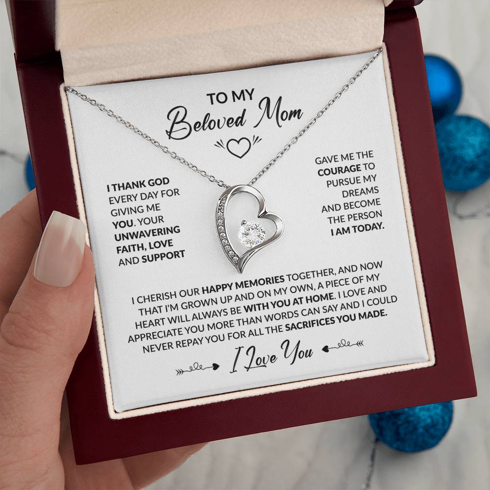 TO MY BELOVED MOM - Forever Love Necklace
