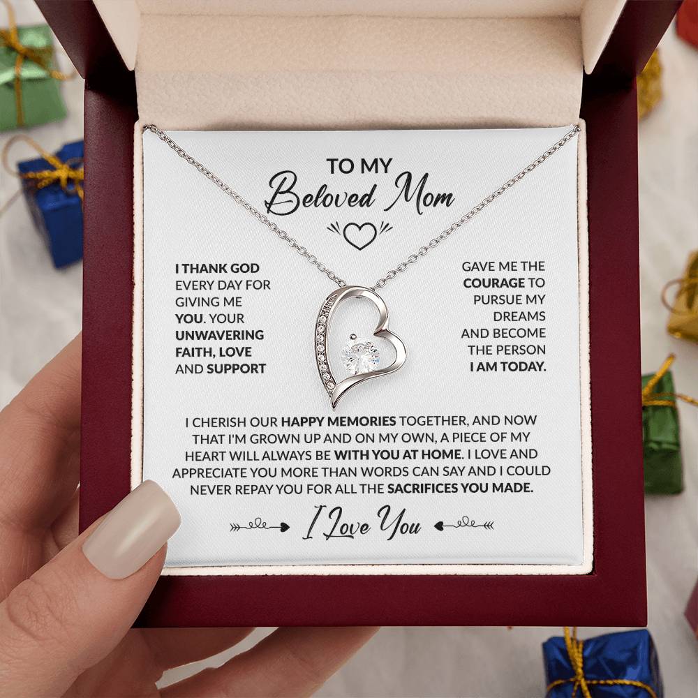 TO MY BELOVED MOM - Forever Love Necklace