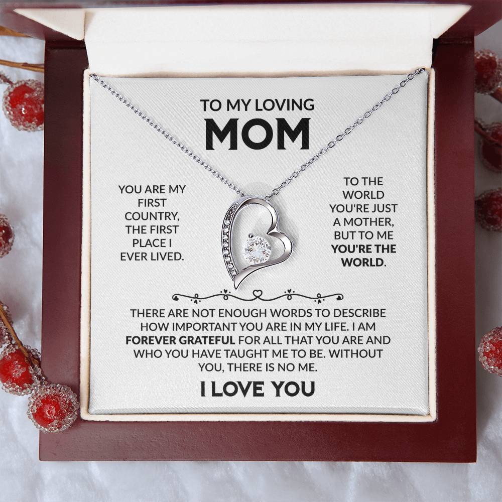 TO MY LOVING MOM - Forever Love Necklace