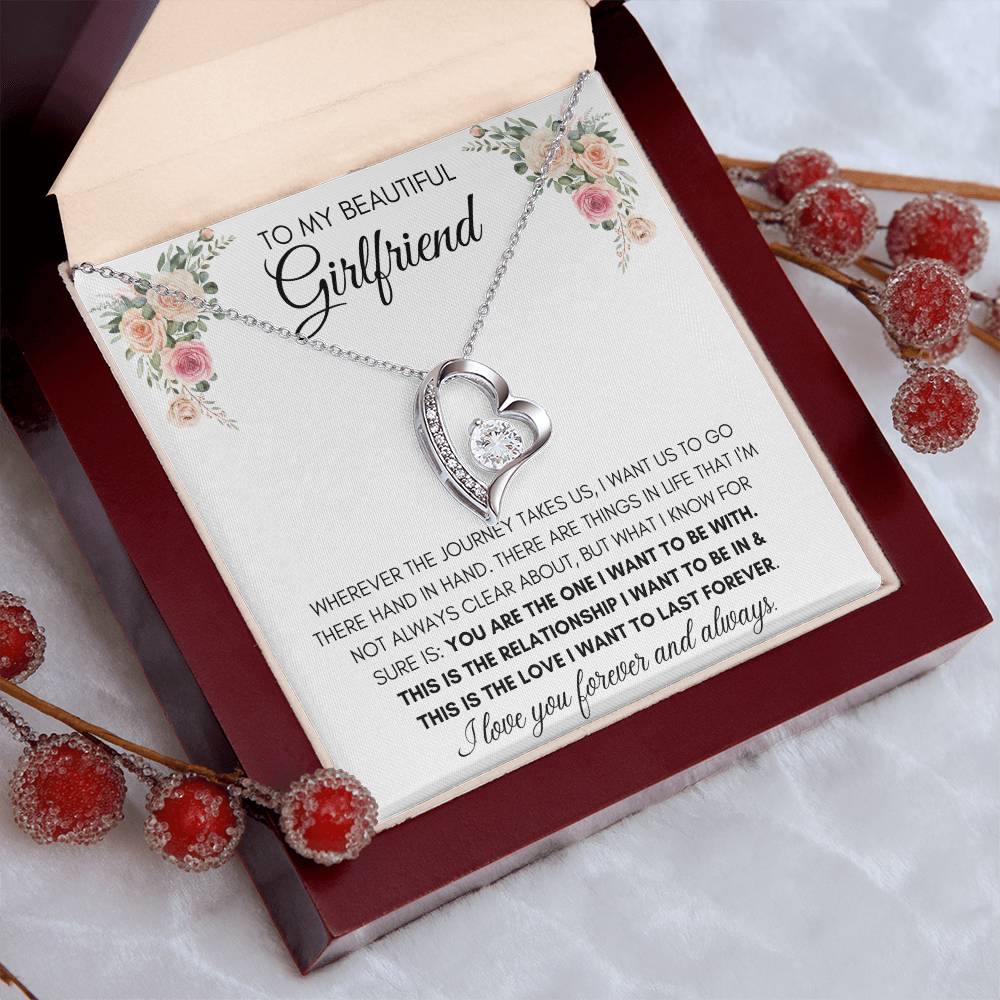 To My Beautiful Girlfriend - Heart Necklace