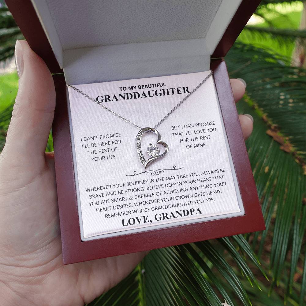TO MY BEAUTIFUL GRANDDAUGHTER  - FOREVER LOVE NECKLACE