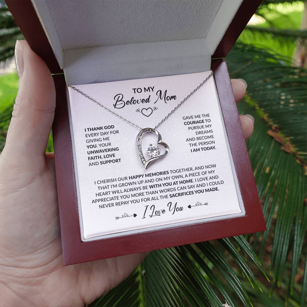 TO MY BELOVED MOM - Forever Love Necklace