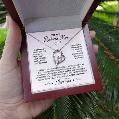 TO MY BELOVED MOM - Forever Love Necklace