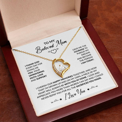 TO MY BELOVED MOM - Forever Love Necklace