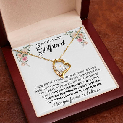 To My Beautiful Girlfriend - Heart Necklace