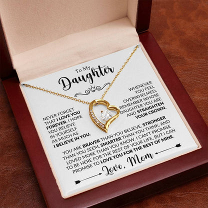 TO MY DAUGHTER - Love, Mom - FOREVER LOVE NECKLACE