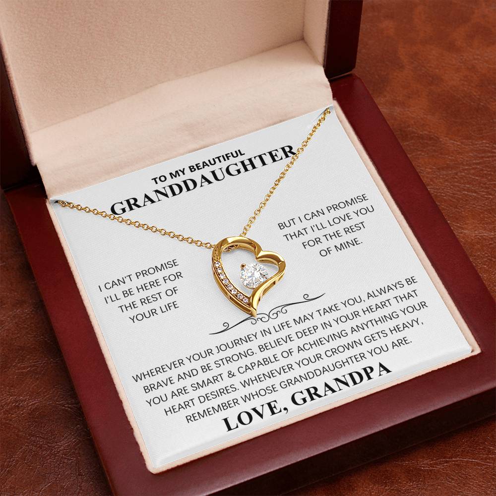 TO MY BEAUTIFUL GRANDDAUGHTER  - FOREVER LOVE NECKLACE