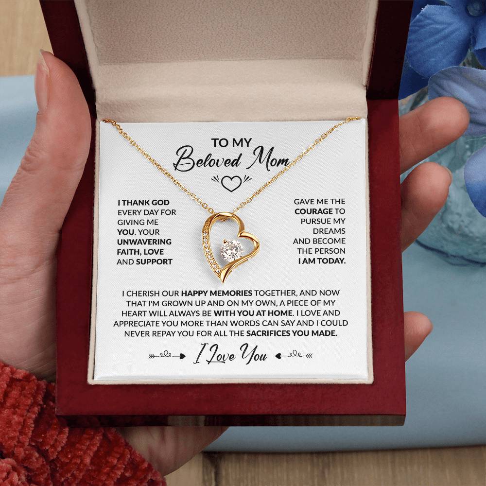 TO MY BELOVED MOM - Forever Love Necklace