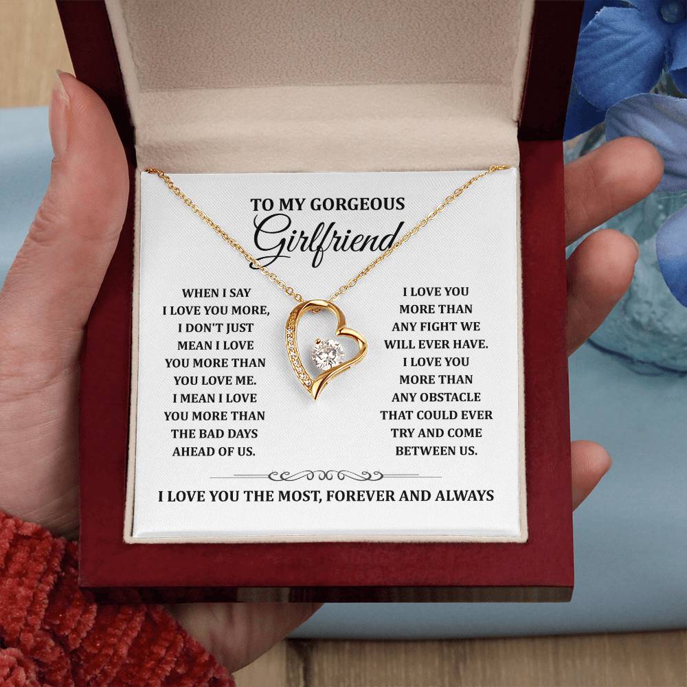 TO MY GORGEOUS GIRLFRIEND - Heart Necklace