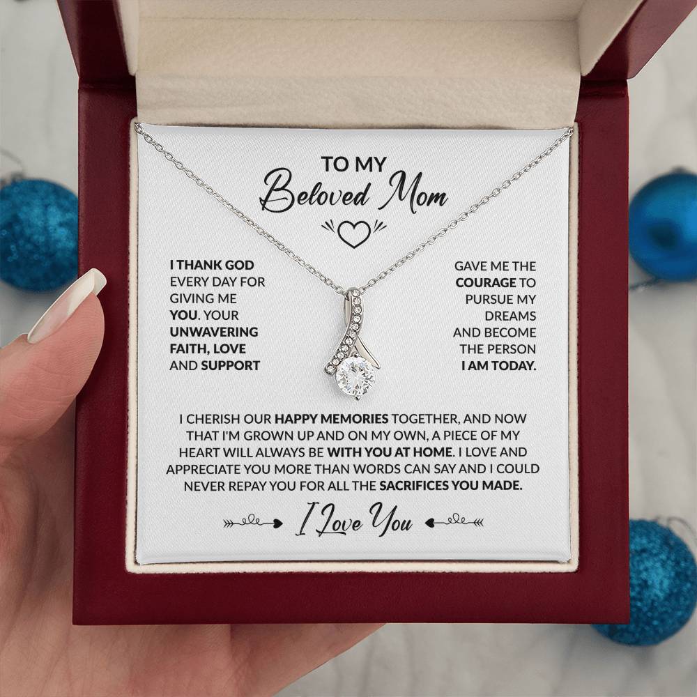TO MY BELOVED MOM - Alluring Necklace