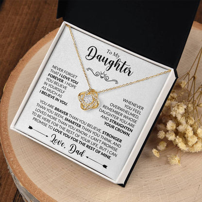 TO MY DAUGHTER - Love, Dad - KNOT NECKLACE