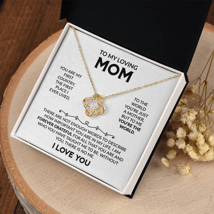 TO MY LOVING MOM - Knot Necklace