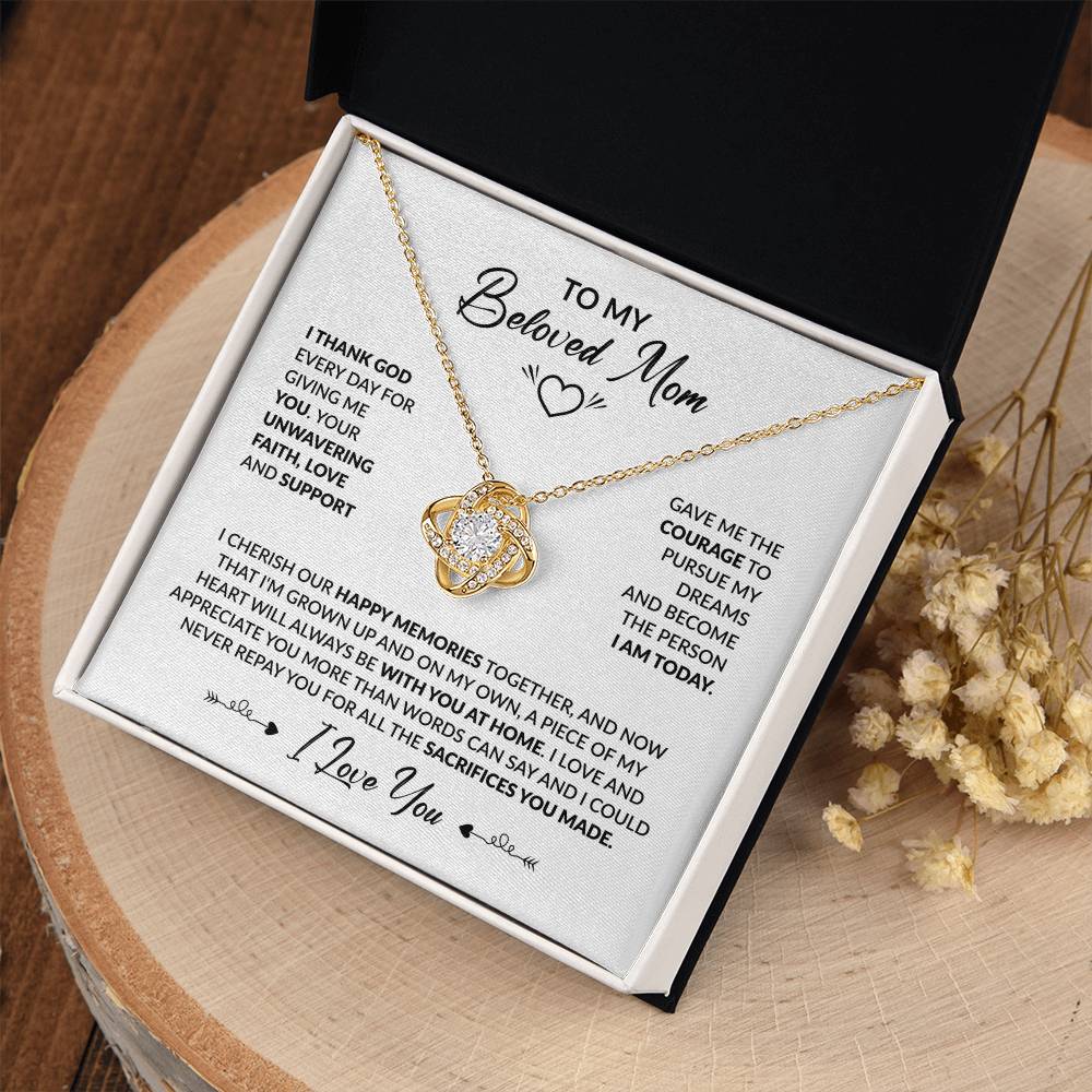 TO MY BELOVED MOM - Knot Necklace