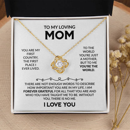 TO MY LOVING MOM - Knot Necklace