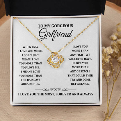 TO MY GORGEOUS GIRLFRIEND - Knot Necklace