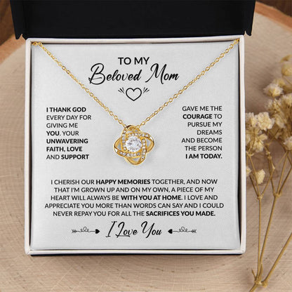 TO MY BELOVED MOM - Knot Necklace