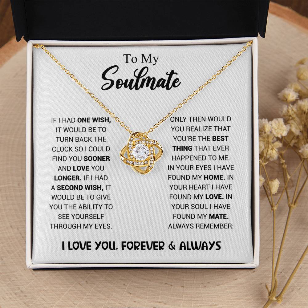 To My Soulmate - Knot Necklace