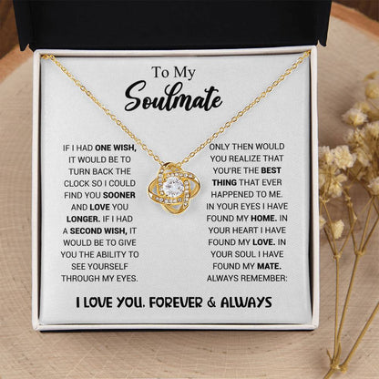 To My Soulmate - Knot Necklace