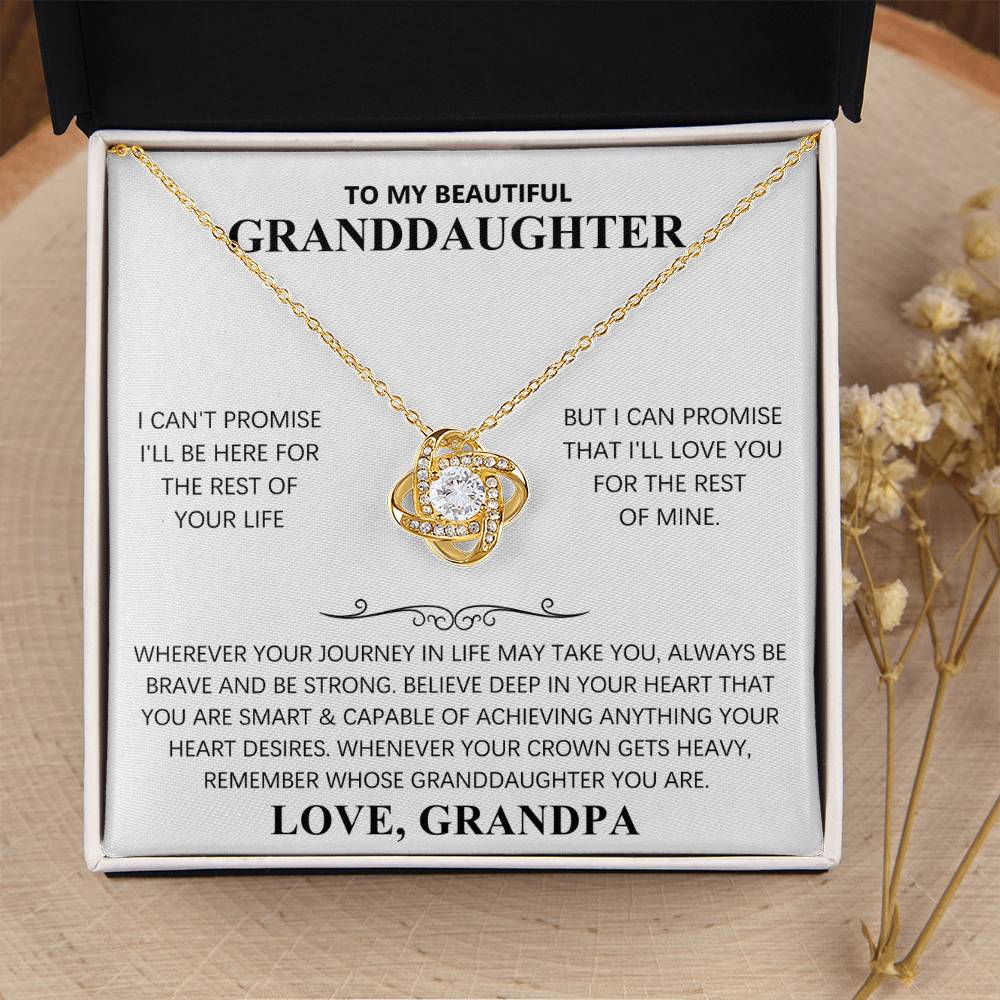 TO MY BEAUTIFUL GRANDDAUGHTER  - KNOT NECKLACE
