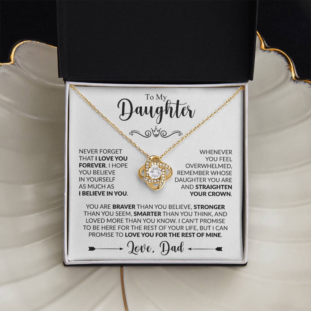 TO MY DAUGHTER - Love, Dad - KNOT NECKLACE