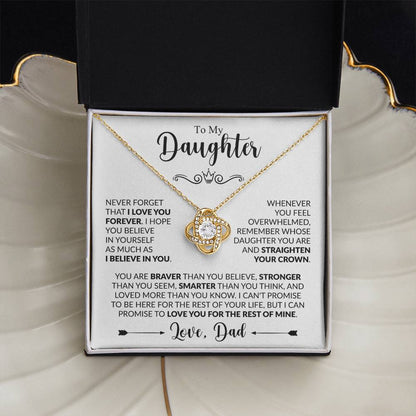 TO MY DAUGHTER - Love, Dad - KNOT NECKLACE