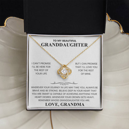 TO MY BEAUTIFUL GRANDDAUGHTER - KNOT NECKLACE