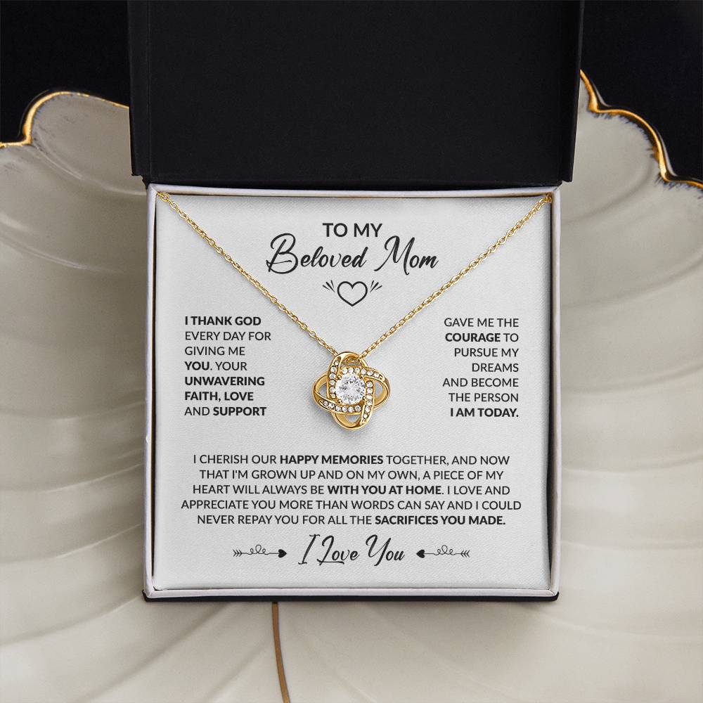 TO MY BELOVED MOM - Knot Necklace