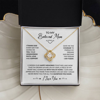 TO MY BELOVED MOM - Knot Necklace