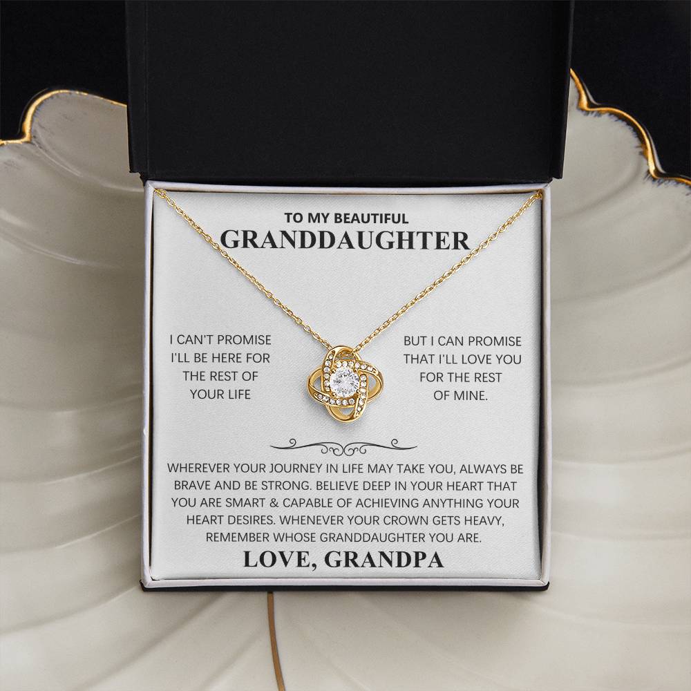 TO MY BEAUTIFUL GRANDDAUGHTER  - KNOT NECKLACE