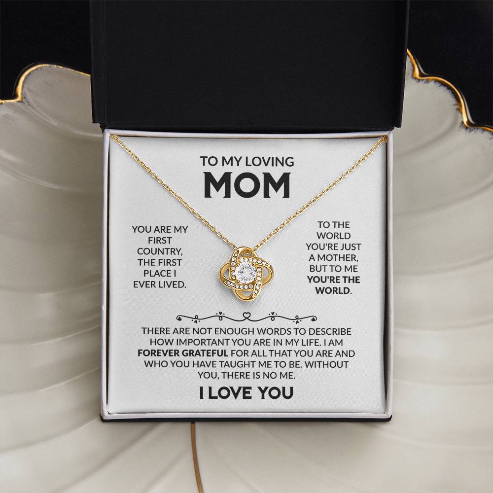 TO MY LOVING MOM - Knot Necklace