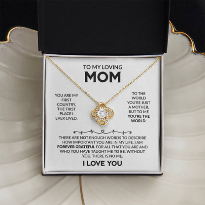 TO MY LOVING MOM - Knot Necklace