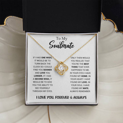 To My Soulmate - Knot Necklace