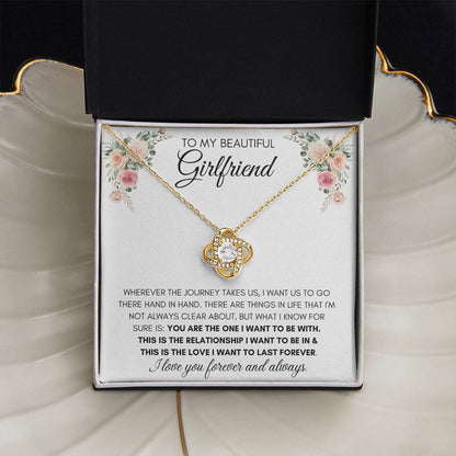 To My Beautiful Girlfriend - Knot Necklace