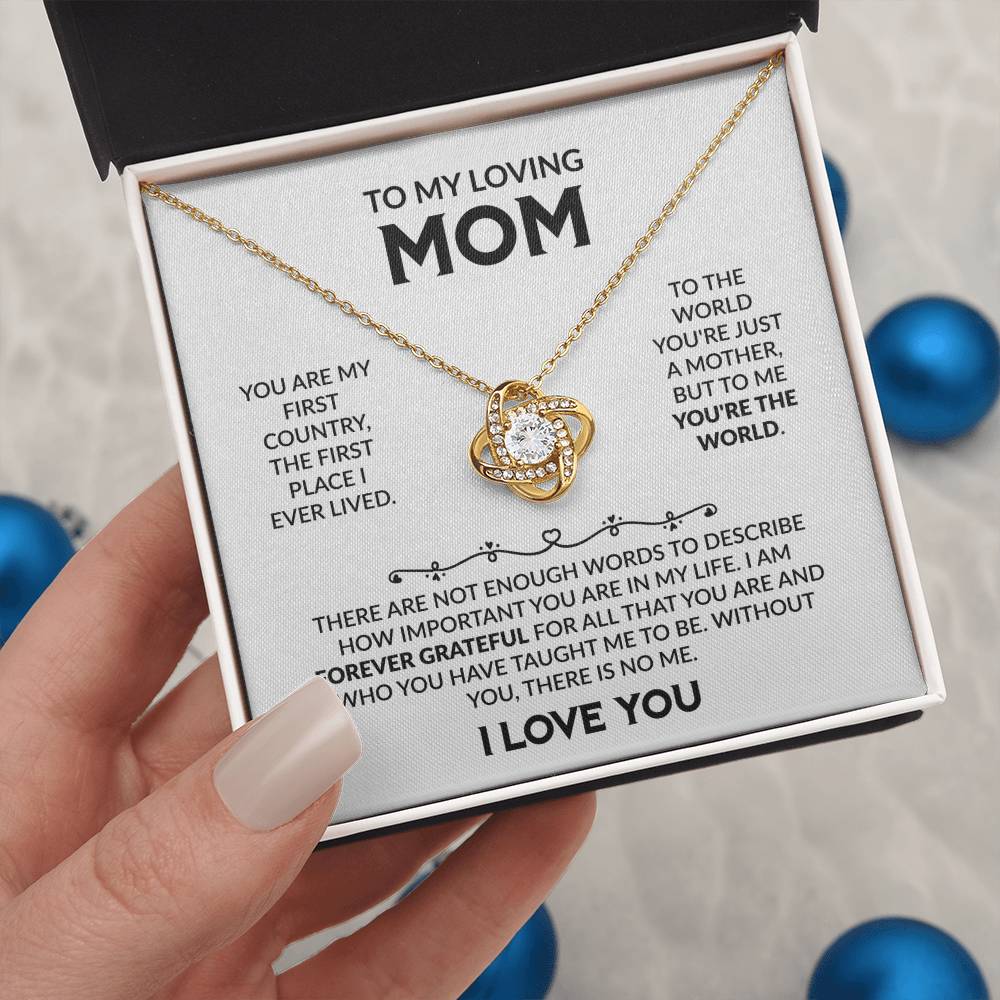 TO MY LOVING MOM - Knot Necklace