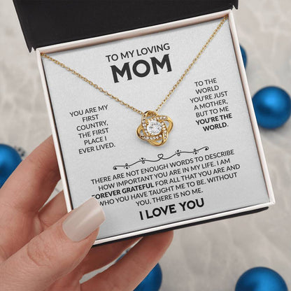 TO MY LOVING MOM - Knot Necklace