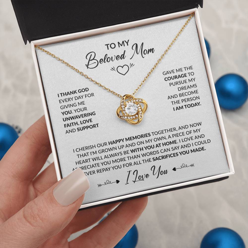 TO MY BELOVED MOM - Knot Necklace