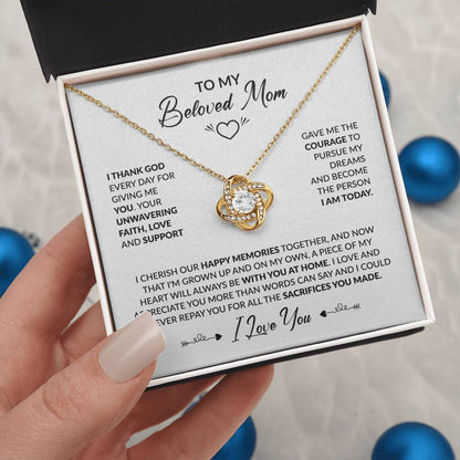 TO MY BELOVED MOM - Knot Necklace