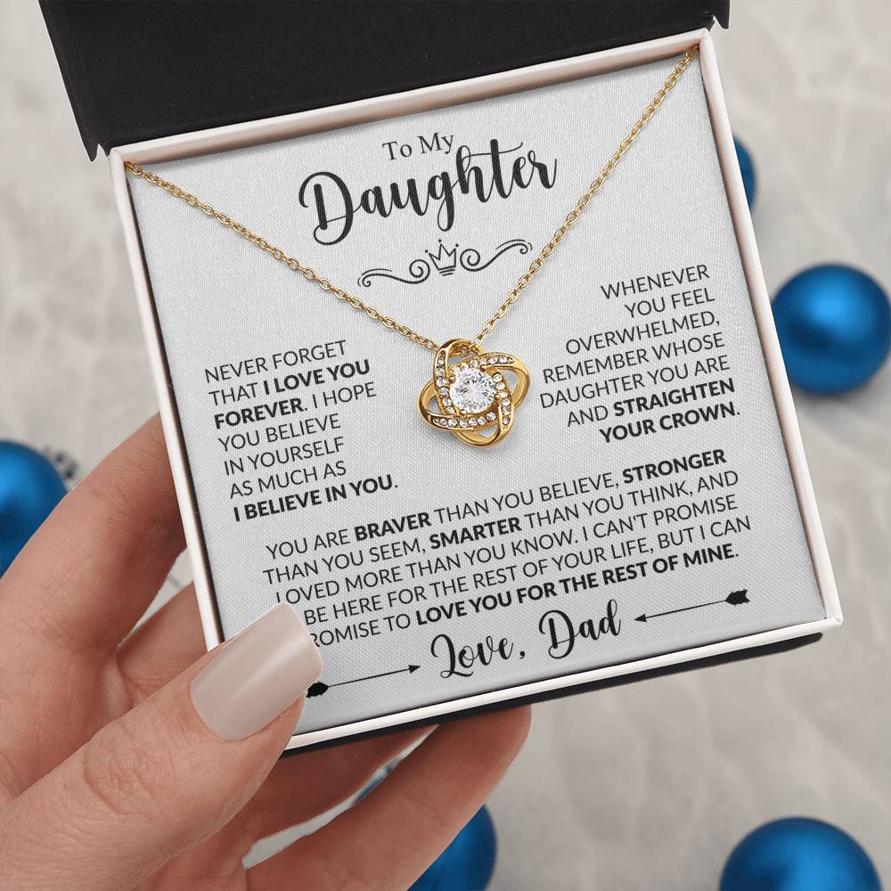 TO MY DAUGHTER - Love, Dad - KNOT NECKLACE