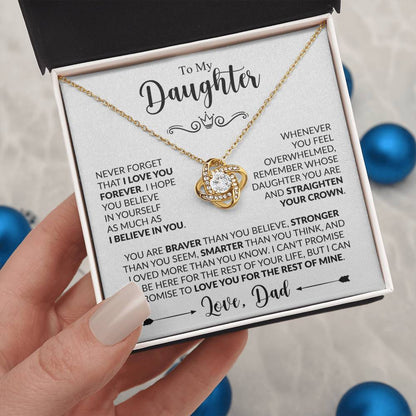 TO MY DAUGHTER - Love, Dad - KNOT NECKLACE
