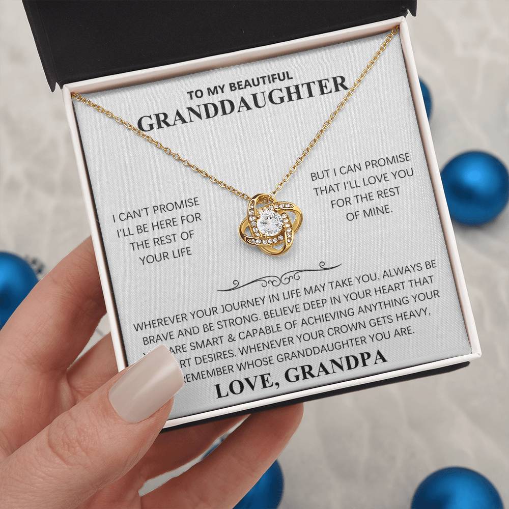 TO MY BEAUTIFUL GRANDDAUGHTER  - KNOT NECKLACE