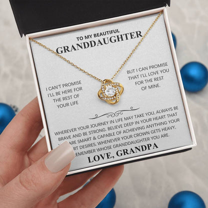 TO MY BEAUTIFUL GRANDDAUGHTER  - KNOT NECKLACE