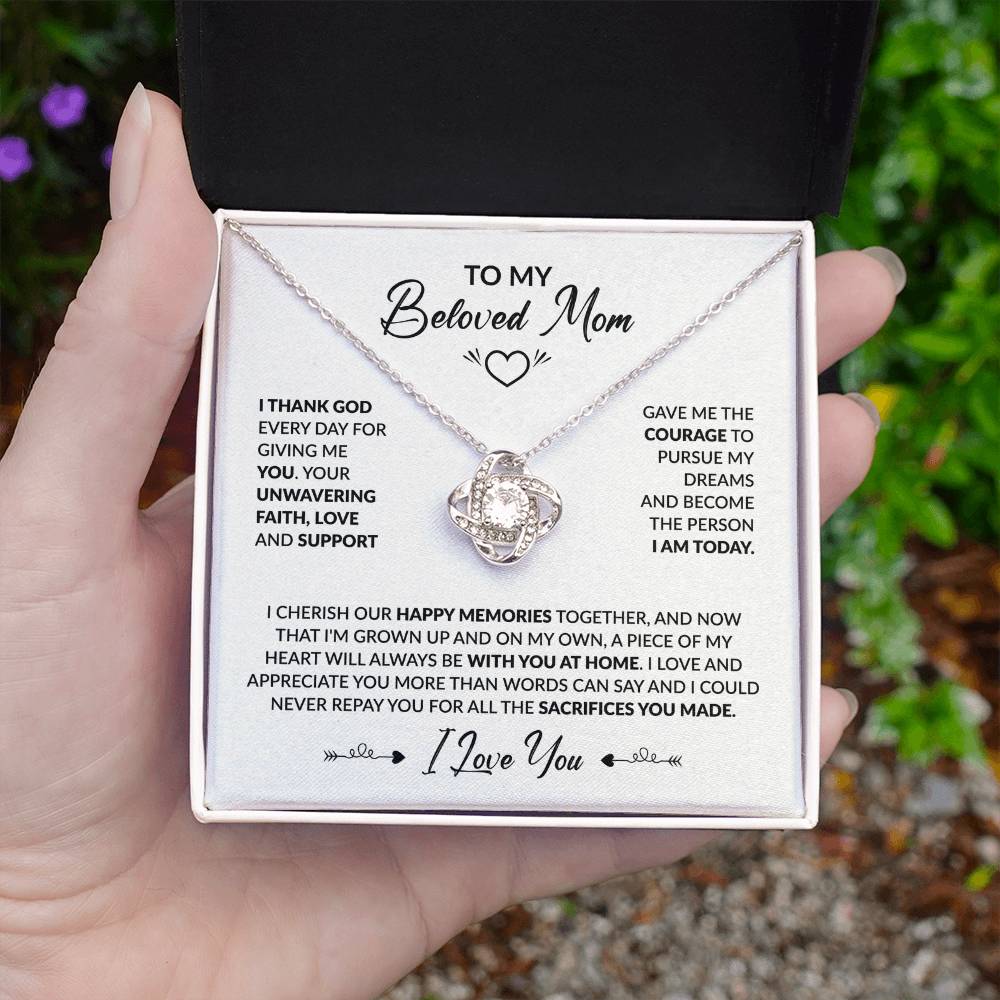 TO MY BELOVED MOM - Knot Necklace