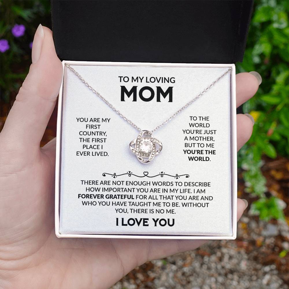 TO MY LOVING MOM - Knot Necklace