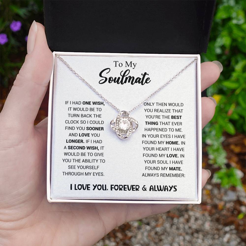 To My Soulmate - Knot Necklace