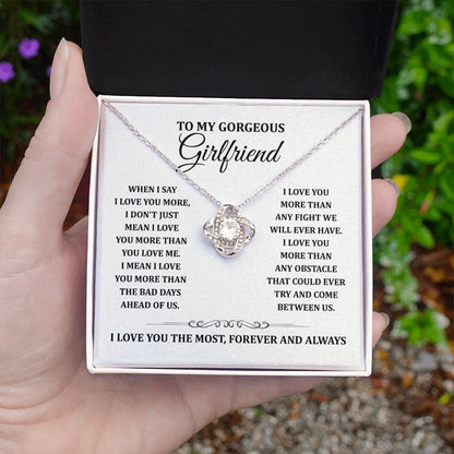 TO MY GORGEOUS GIRLFRIEND - Knot Necklace