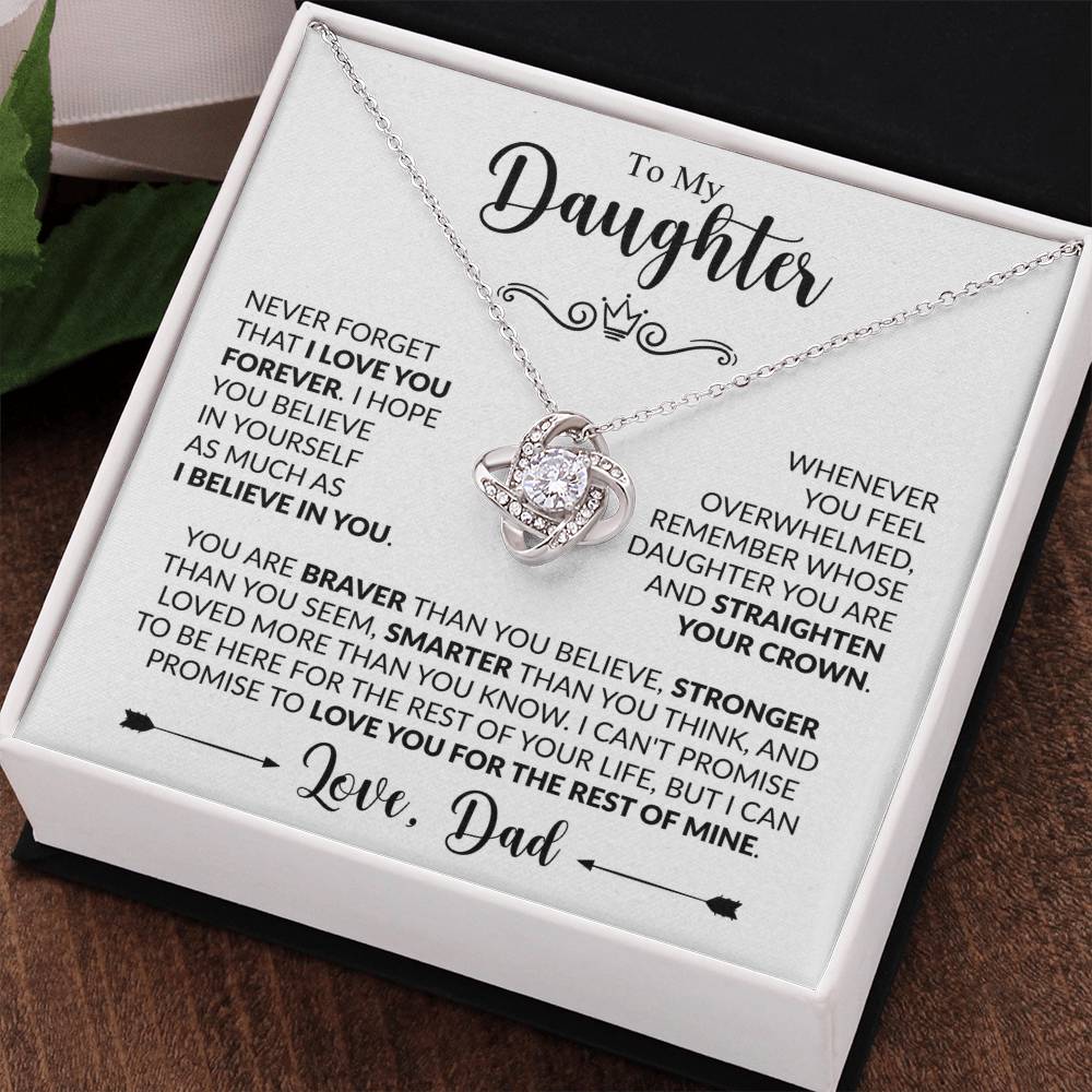 TO MY DAUGHTER - Love, Dad - KNOT NECKLACE