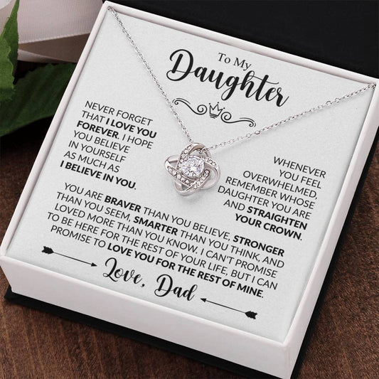 TO MY DAUGHTER - Love, Dad - KNOT NECKLACE