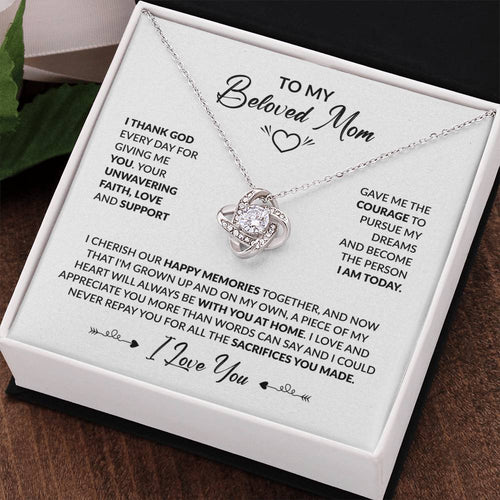 TO MY BELOVED MOM - Knot Necklace