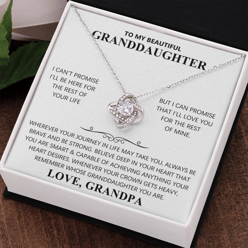 TO MY BEAUTIFUL GRANDDAUGHTER  - KNOT NECKLACE